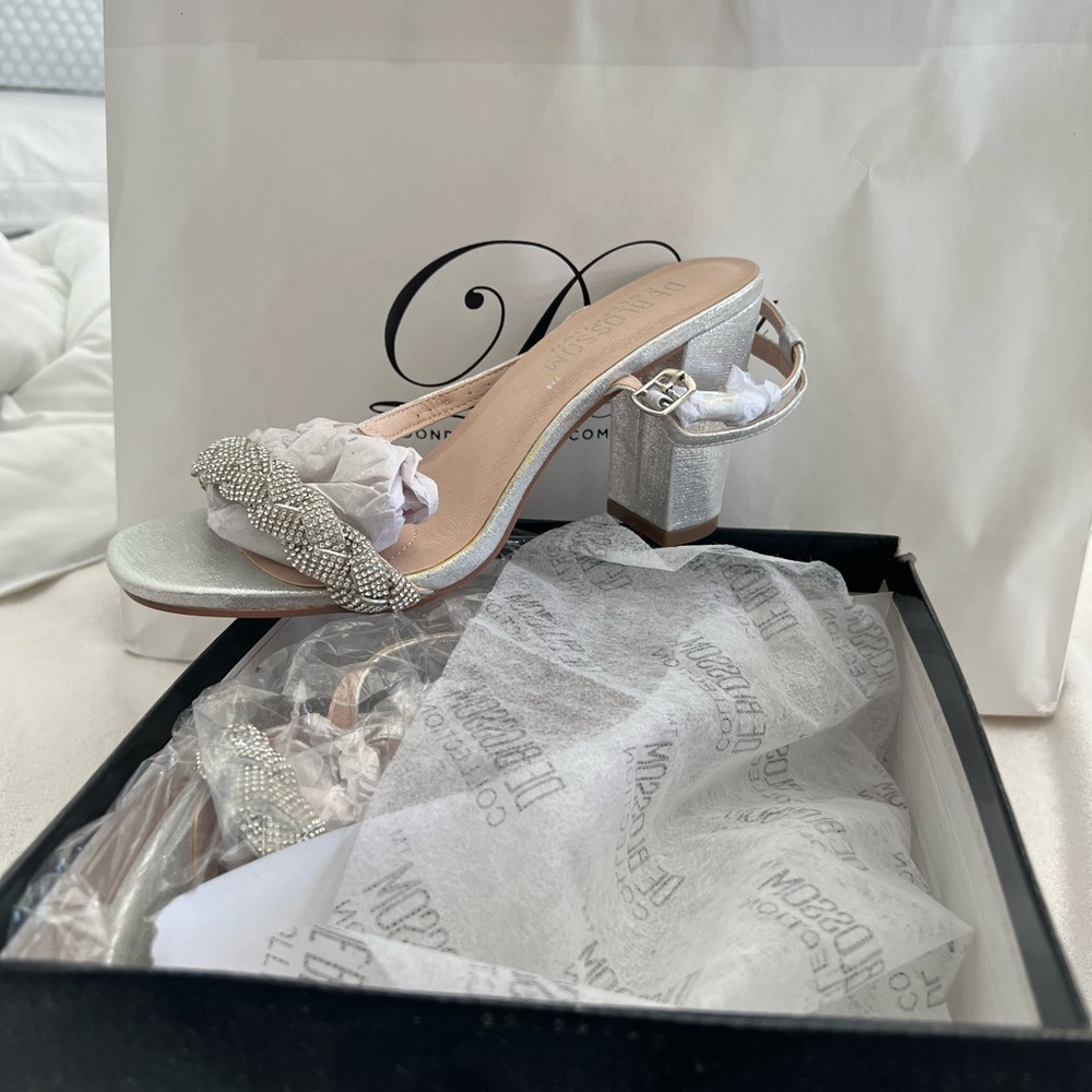 Silver heels.